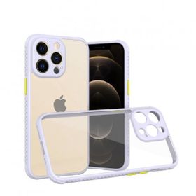 Alan Şanslı iPhone 13 Pro Miami Şeffaf Lila Silikon Kılıf