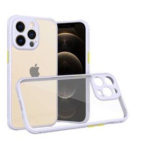Alan Şanslı iPhone 13 Pro Miami Şeffaf Lila Silikon Kılıf