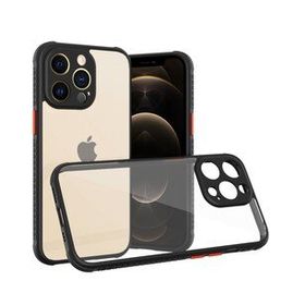 Alan Şanslı iPhone 13 Pro Miami Şeffaf Siyah Silikon Kılıf