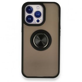 Alan Şanslı iPhone 13 Pro Montreal Yüzüklü Siyah Silikon Kapak Kılıf