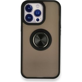 Alan Şanslı iPhone 13 Pro Montreal Yüzüklü Siyah Silikon Kapak Kılıf