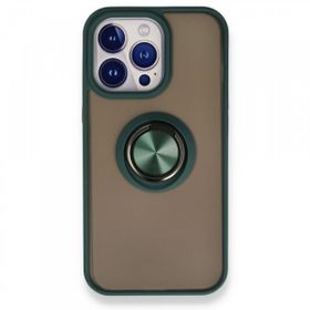 Alan Şanslı iPhone 13 Pro Montreal Yüzüklü Yeşil Silikon Kapak Kılıf