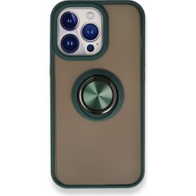Alan Şanslı iPhone 13 Pro Montreal Yüzüklü Yeşil Silikon Kapak Kılıf