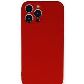 Alan Şanslı iPhone 13 Pro Nano İçi Kadife Kırmızı Silikon Kılıf
