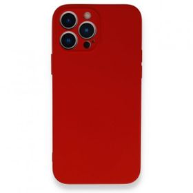 Alan Şanslı iPhone 13 Pro Nano İçi Kadife Kırmızı Silikon Kılıf