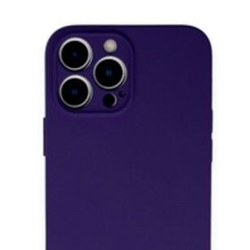 Alan Şanslı iPhone 13 Pro Nano İçi Kadife Mor Silikon Kılıf