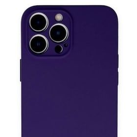 Alan Şanslı iPhone 13 Pro Nano İçi Kadife Mor Silikon Kılıf