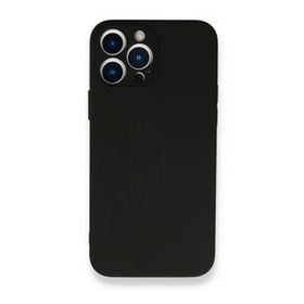 Alan Şanslı iPhone 13 Pro Nano İçi Kadife Siyah Silikon Kılıf