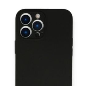 Alan Şanslı iPhone 13 Pro Nano İçi Kadife Siyah Silikon Kılıf