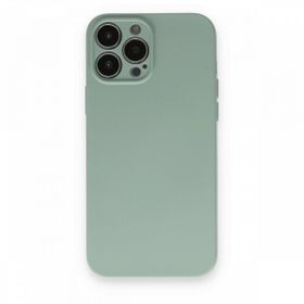 Alan Şanslı iPhone 13 Pro Nano İçi Kadife Su Yeşili Silikon Kılıf