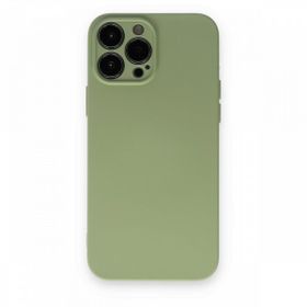 Alan Şanslı iPhone 13 Pro Nano İçi Kadife Yeşil Silikon Kılıf