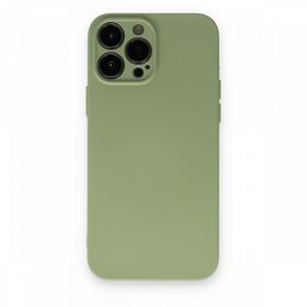 Alan Şanslı iPhone 13 Pro Nano İçi Kadife Yeşil Silikon Kılıf