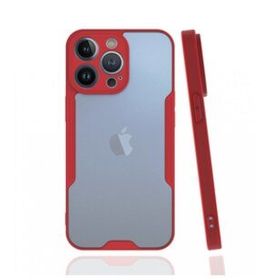 Alan Şanslı iPhone 13 Pro Platin Kırmızı Silikon Kılıf