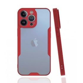 Alan Şanslı iPhone 13 Pro Platin Kırmızı Silikon Kılıf
