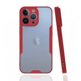 Alan Şanslı iPhone 13 Pro Platin Kırmızı Silikon Kılıf