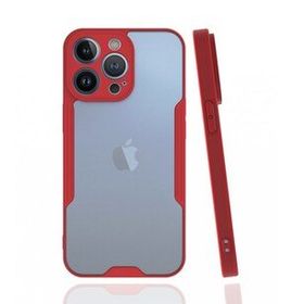 Alan Şanslı iPhone 13 Pro Platin Kırmızı Silikon Kılıf