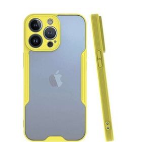 Alan Şanslı iPhone 13 Pro Platin Sarı Silikon Kılıf