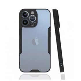 Alan Şanslı iPhone 13 Pro Platin Siyah Silikon Kılıf