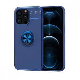 Alan Şanslı iPhone 13 Pro Range Yüzüklü Mavi Silikon Kılıf