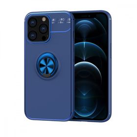 Alan Şanslı iPhone 13 Pro Range Yüzüklü Mavi Silikon Kılıf