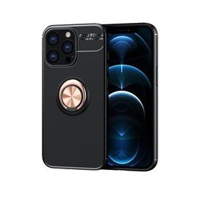 Alan Şanslı iPhone 13 Pro Range Yüzüklü Siyah-Gold Silikon Kılıf