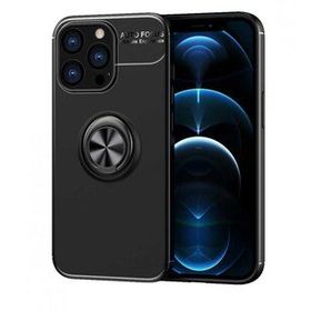 Alan Şanslı iPhone 13 Pro Range Yüzüklü Siyah Silikon Kılıf