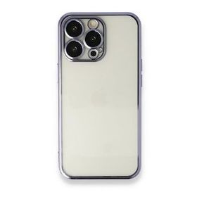 Alan Şanslı iPhone 13 Pro Razer Lensli Mor Silikon Kılıf