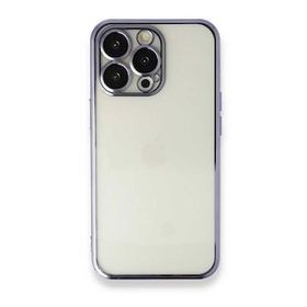 Alan Şanslı iPhone 13 Pro Razer Lensli Mor Silikon Kılıf