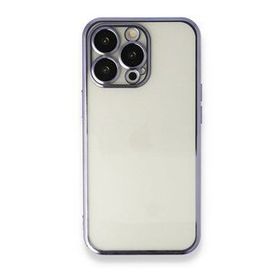 Alan Şanslı iPhone 13 Pro Razer Lensli Mor Silikon Kılıf