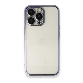 Alan Şanslı iPhone 13 Pro Razer Lensli Mor Silikon Kılıf