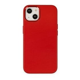 Alan Şanslı iPhone 14 Asya Kırmızı Deri Silikon Kılıf