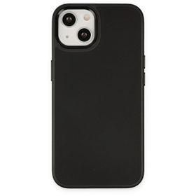 Alan Şanslı iPhone 14 Asya Siyah Deri Silikon Kılıf