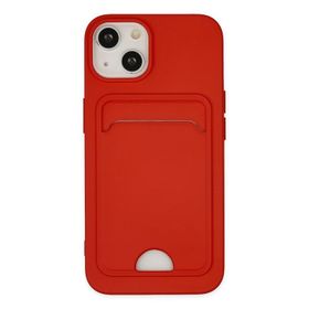 Alan Şanslı iPhone 14 Kelvin Kartvizitli Kırmızı Silikon Kılıf