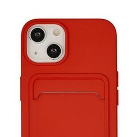 Alan Şanslı iPhone 14 Kelvin Kartvizitli Kırmızı Silikon Kılıf