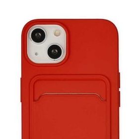 Alan Şanslı iPhone 14 Kelvin Kartvizitli Kırmızı Silikon Kılıf