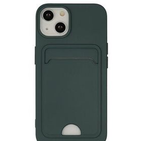 Alan Şanslı iPhone 14 Kelvin Kartvizitli Koyu Yeşil Silikon Kılıf
