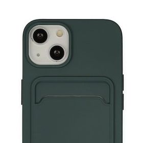 Alan Şanslı iPhone 14 Kelvin Kartvizitli Koyu Yeşil Silikon Kılıf
