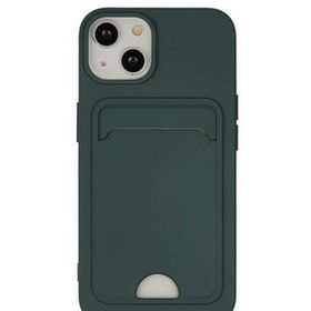 Alan Şanslı iPhone 14 Kelvin Kartvizitli Koyu Yeşil Silikon Kılıf