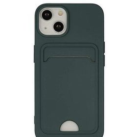 Alan Şanslı iPhone 14 Kelvin Kartvizitli Koyu Yeşil Silikon Kılıf