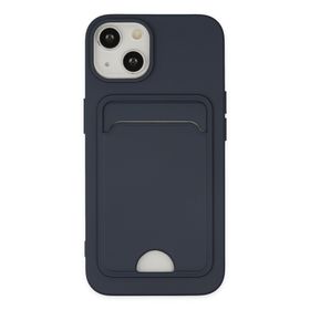 Alan Şanslı iPhone 14 Kelvin Kartvizitli Lacivert Silikon Kılıf