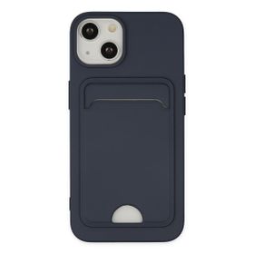 Alan Şanslı iPhone 14 Kelvin Kartvizitli Lacivert Silikon Kılıf