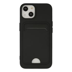Alan Şanslı iPhone 14 Kelvin Kartvizitli Siyah Silikon Kılıf