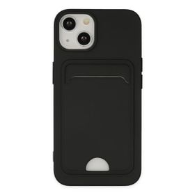 Alan Şanslı iPhone 14 Kelvin Kartvizitli Siyah Silikon Kılıf