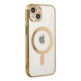 Alan Şanslı iPhone 14 Magneticsafe Lazer Gold Silikon Kılıf