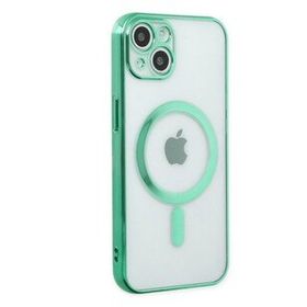 Alan Şanslı iPhone 14 Magneticsafe Lazer Haki Yeşil Silikon Kılıf