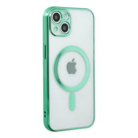 Alan Şanslı iPhone 14 Magneticsafe Lazer Haki Yeşil Silikon Kılıf