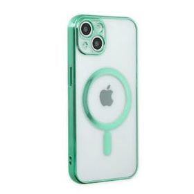 Alan Şanslı iPhone 14 Magneticsafe Lazer Haki Yeşil Silikon Kılıf