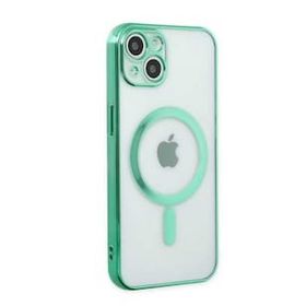 Alan Şanslı iPhone 14 Magneticsafe Lazer Haki Yeşil Silikon Kılıf