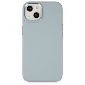Alan Şanslı iPhone 14 Plus Asya Sierra Blue Deri Silikon Kılıf