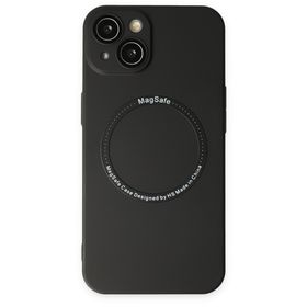 Alan Şanslı iPhone 14 Plus Jack Magneticsafe Lens Siyah Silikon Kılıf